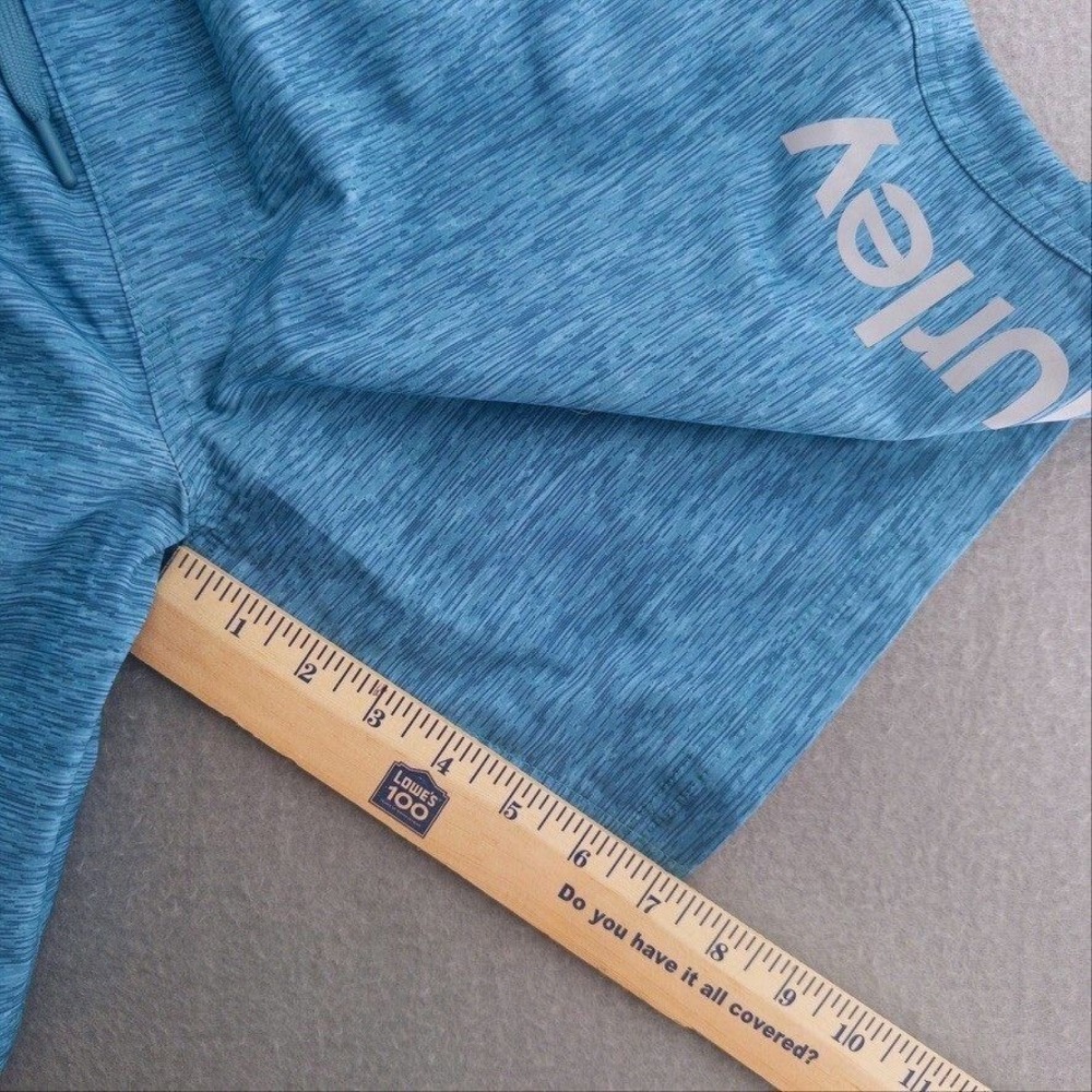 Hurley Mens Swim Trunks Medium Blue Elastic Waist Drawstring Casual - Picture 6 of 8